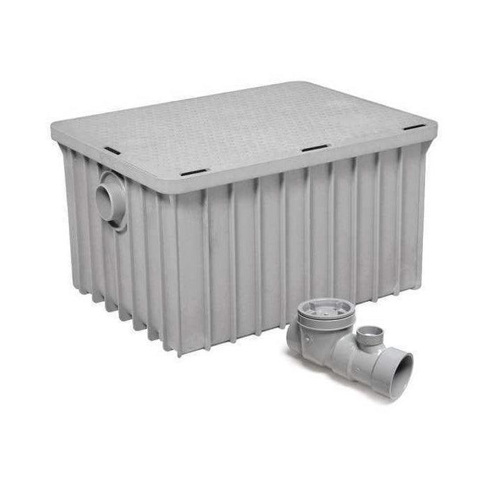 Canplas 3950A03 50 GPM Grease Interceptor - 100 lb. Capacity, 3 Connection - Ideal for Commercial Kitchens & Restaurants
