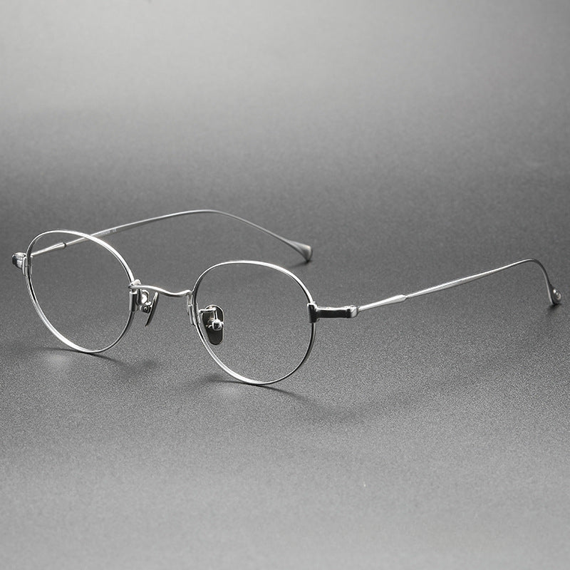 Vintage Titanium Oval Eyeglasses Frames - Lightweight & Durable KMN53 - Perfect for Reading, Driving & Fashion Accessories