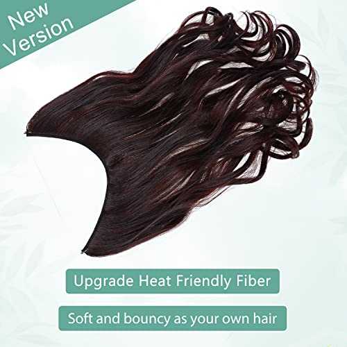Premium Curly Synthetic Invisible Wire Hair Extensions - Seamless Clip-In Extensions for Volume & Length - Perfect for Parties, Weddings & Everyday Styling
