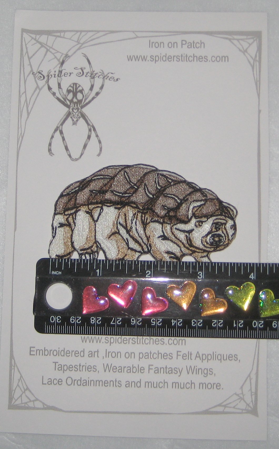 Water Bear Tardigrade Iron On Patch Applique - Cute Microorganism Embroidered Badge for Jackets, Backpacks & DIY Crafts - Perfect for Science Lovers & Biology Enthusiasts