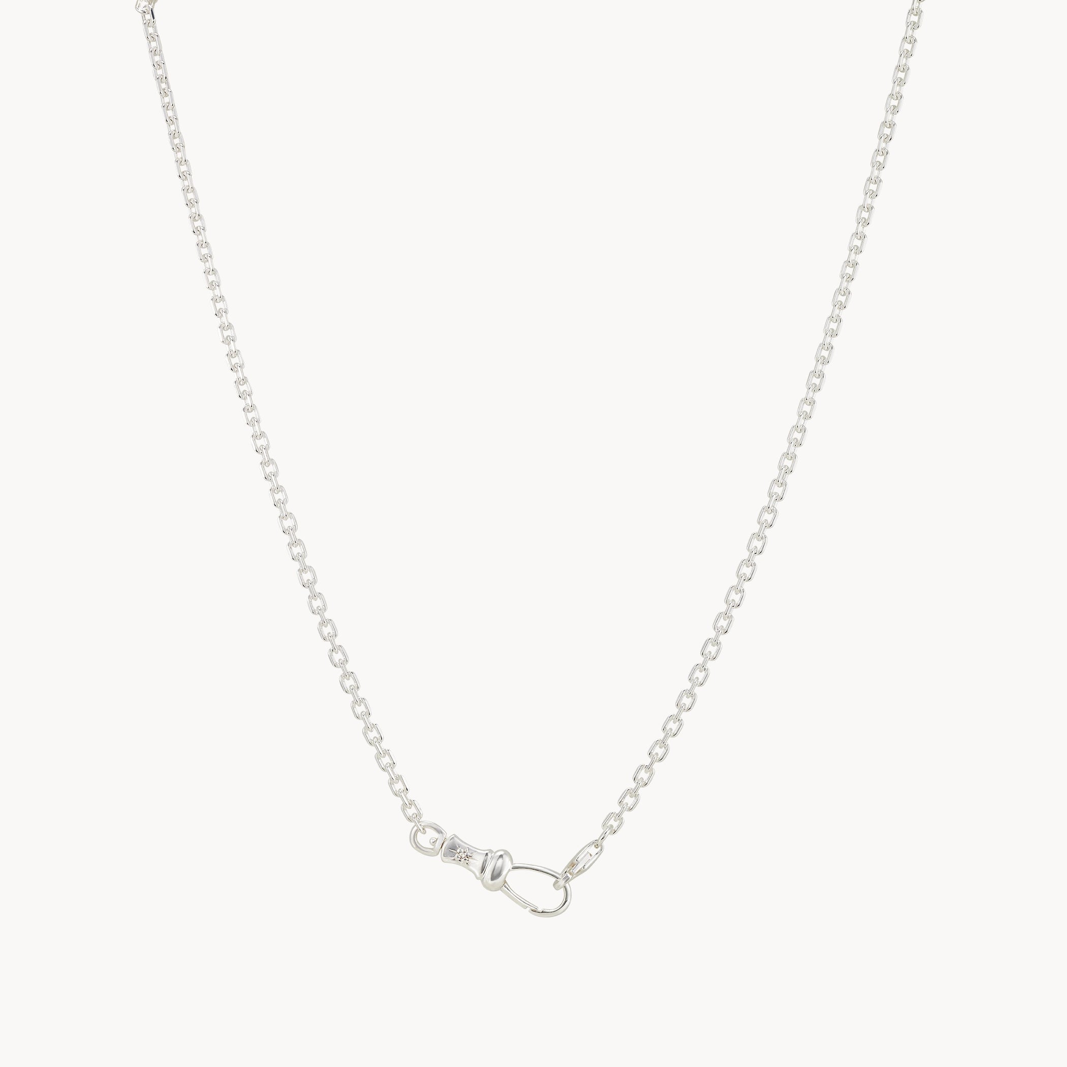 Magic Maker Charm Collector Clasp Necklace - Sterling Silver with Diamonds | Elegant Jewelry for Women, Gift for Her, Birthday & Anniversary Present