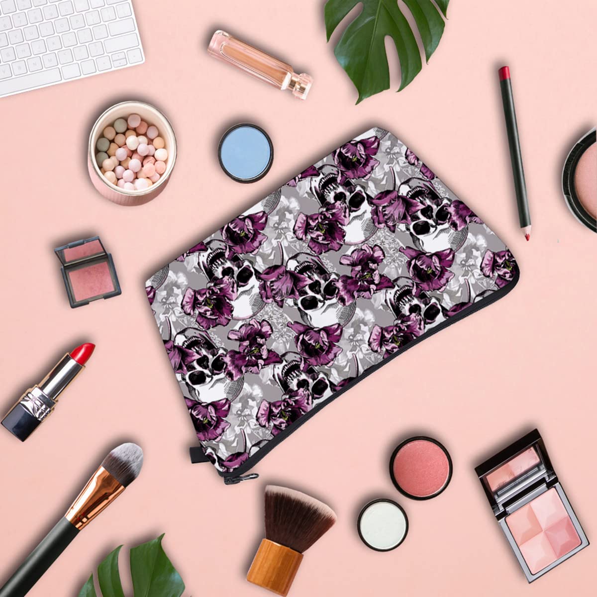FAVORTALK Large Waterproof Makeup Bag for Women - Travel Cosmetic Organizer with Zipper & Handle, Spacious Toiletry Storage for Makeup Brushes, Skincare Products | Perfect for Vacation, Gym, Business Trips & Daily Use