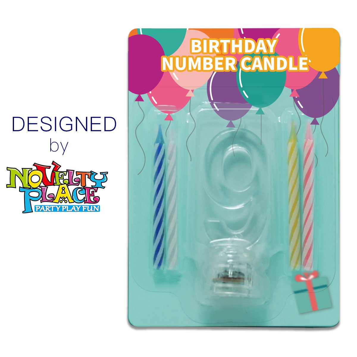 Flashing Multicolor LED Birthday Number 9 Candle Set - 4 Wax Candles & Color-Changing Cake Topper for Birthday Parties, Anniversaries, and Special Celebrations