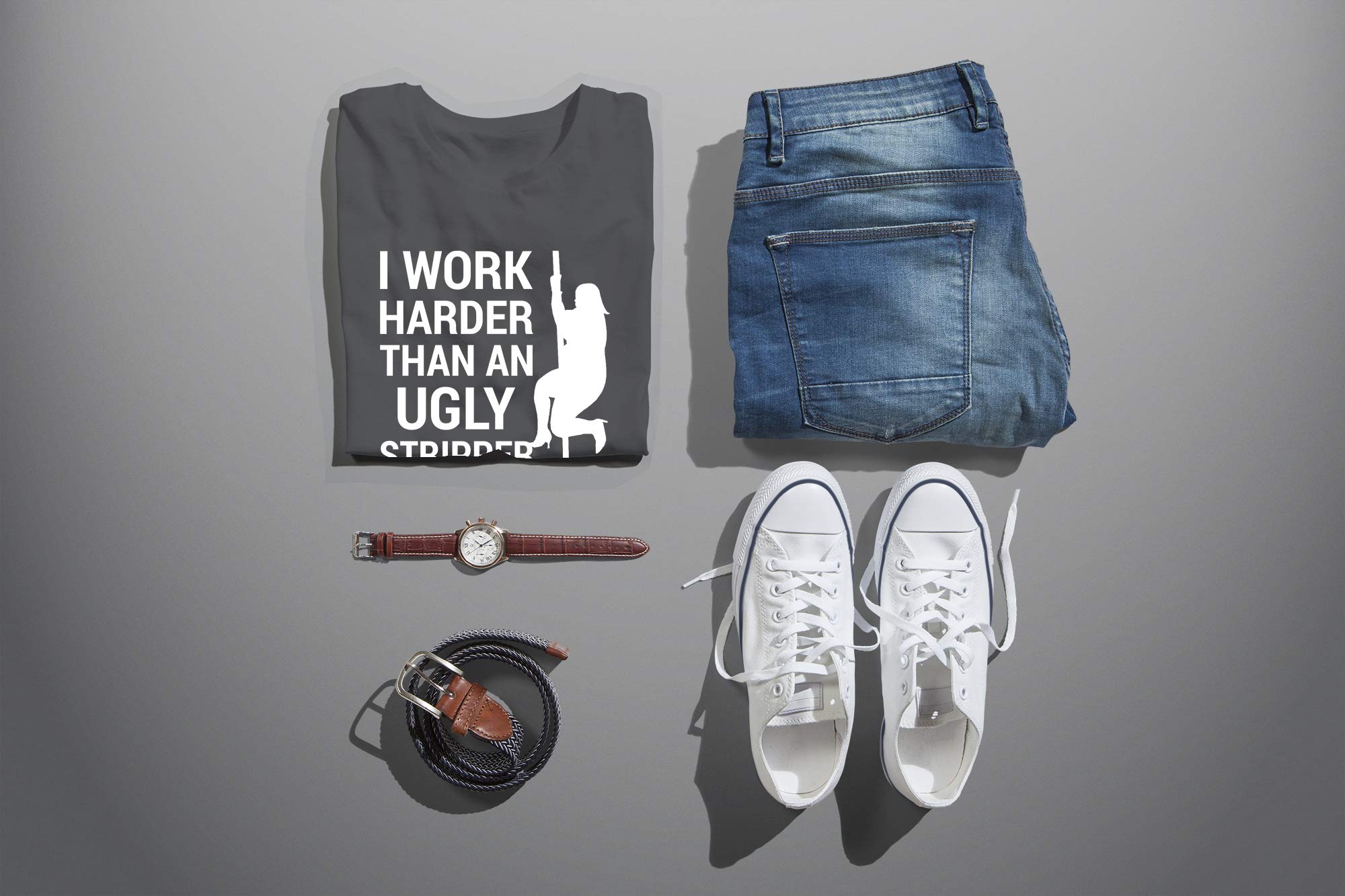 Funny Hard Work Beats Talent Men's T-Shirt for Gym & Casual Wear