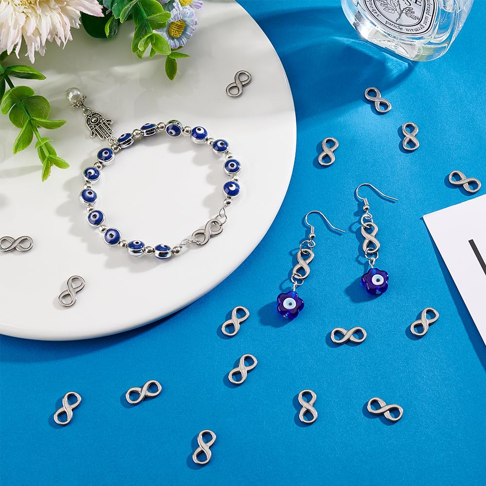 UNICRAFTALE Stainless Steel Infinity Linking Charms - Jewelry Connectors for DIY Necklace & Bracelet Making - Perfect for Handmade Jewelry, Gifts, and Fashion Accessories