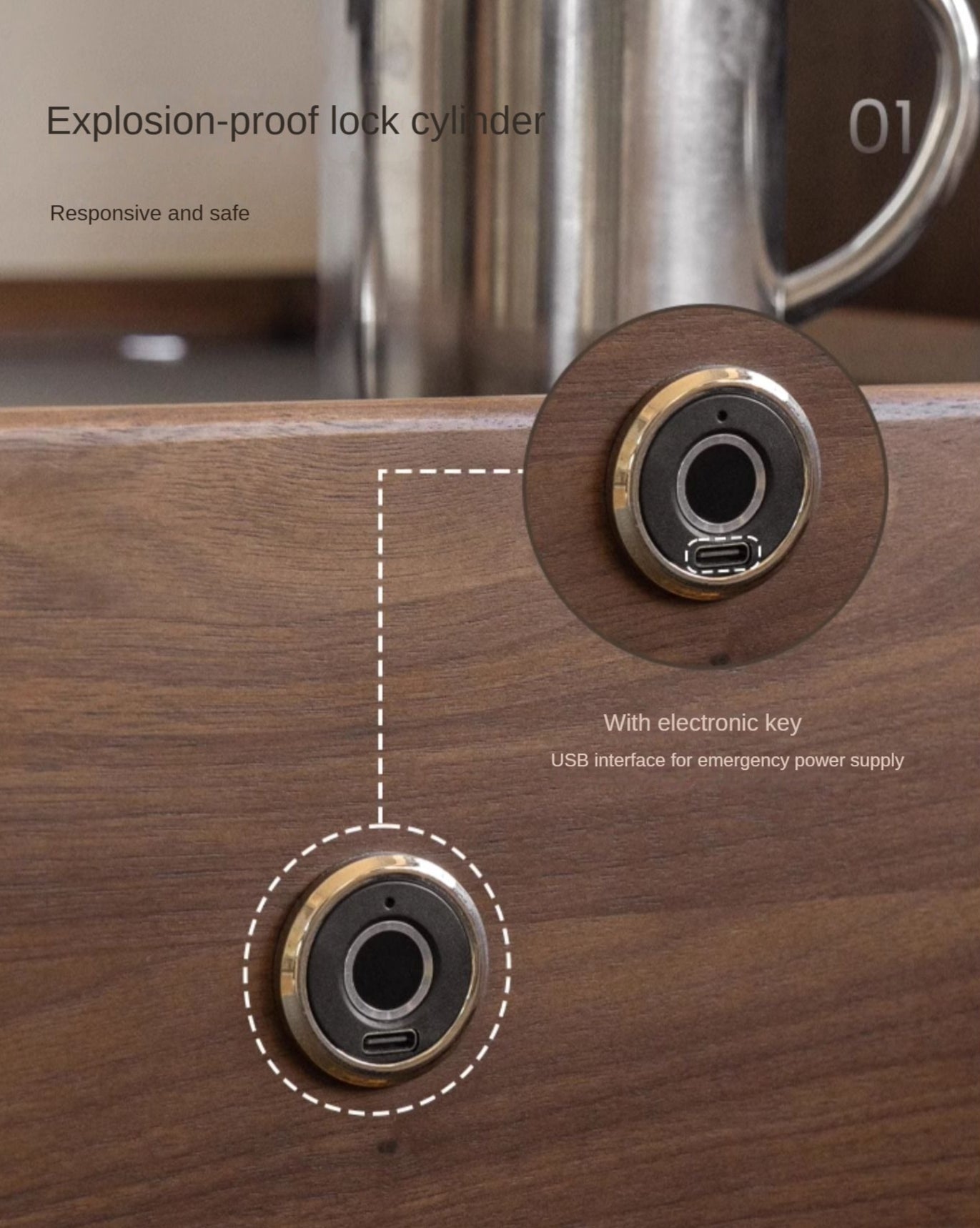 Premium Black Walnut Solid Wood Nightstand with Drawer - Modern Bedside Table for Bedroom, Living Room & Office - Durable Multi-Functional Storage Furniture