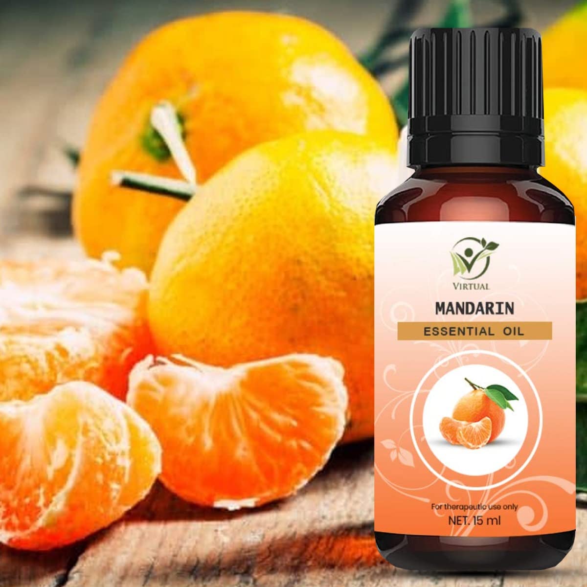 100% Pure Therapeutic Grade Mandarin Essential Oil - 15ml for Hair Growth, Skin Care & Acne Treatment | Aromatherapy, Massage & DIY Beauty Recipes
