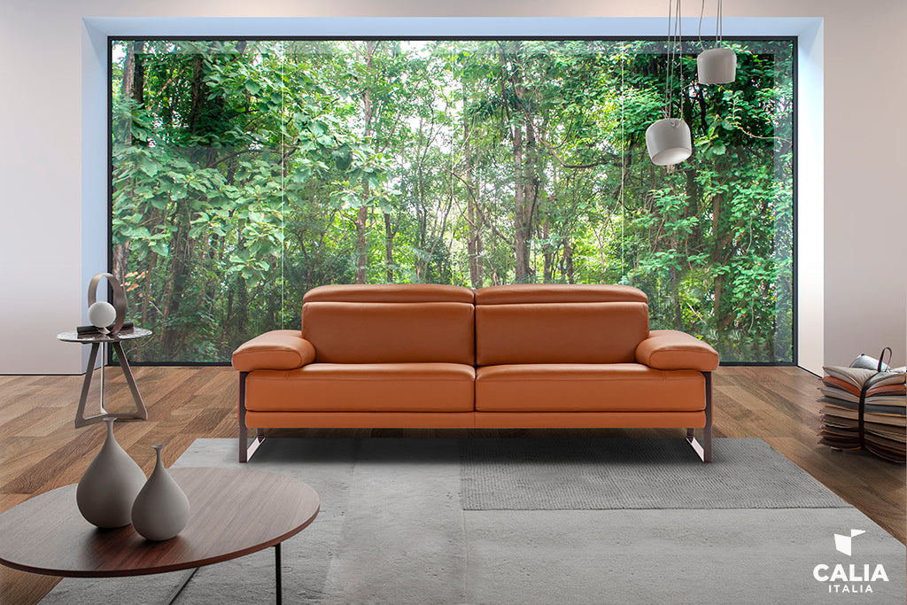 Nicoletti Italo Off-White Genuine Leather Sofa 85