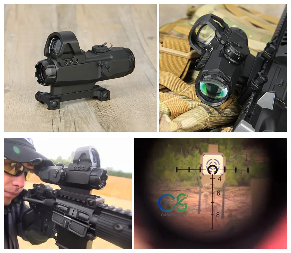 3X Hunting Scope with Ballistic CQ Reticle | PPT Tactical Prism Sight | HAMR 4x24 Riflescope for Sniper & Airsoft Guns | Durable Optics for Hunting, Tactical Training & Outdoor Shooting