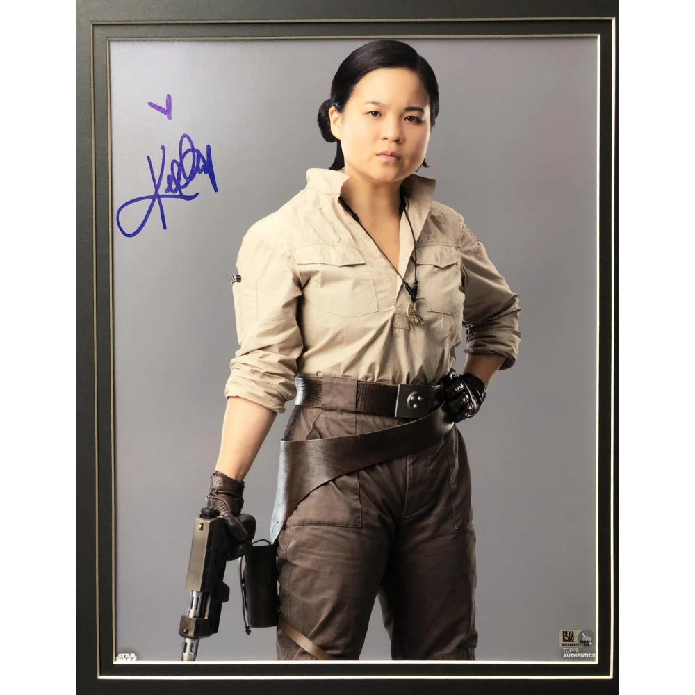 Kellie Marie Tran Autographed Star Wars The Mandalorian Rose Tico 11x14 Photo Framed with Topps COA - Perfect for Collectors, Fans & Home Theater Decor