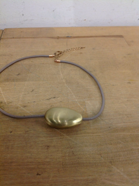 Elegant Grey Necklace with Gold Pendant for Women - Perfect for Parties, Weddings & Everyday Wear