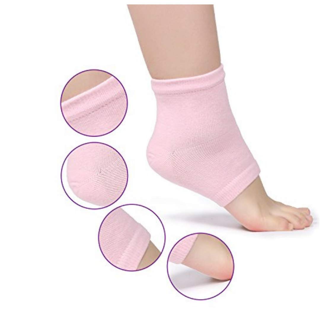 Moisturizing Gel Heel Socks for Dry Cracked Feet - Open Toe Cotton Socks with Botanical Gel Pad for Men & Women - Soft Foot Care for Calluses & Rough Heels - Perfect for Daily Wear, Work & Home Comfort