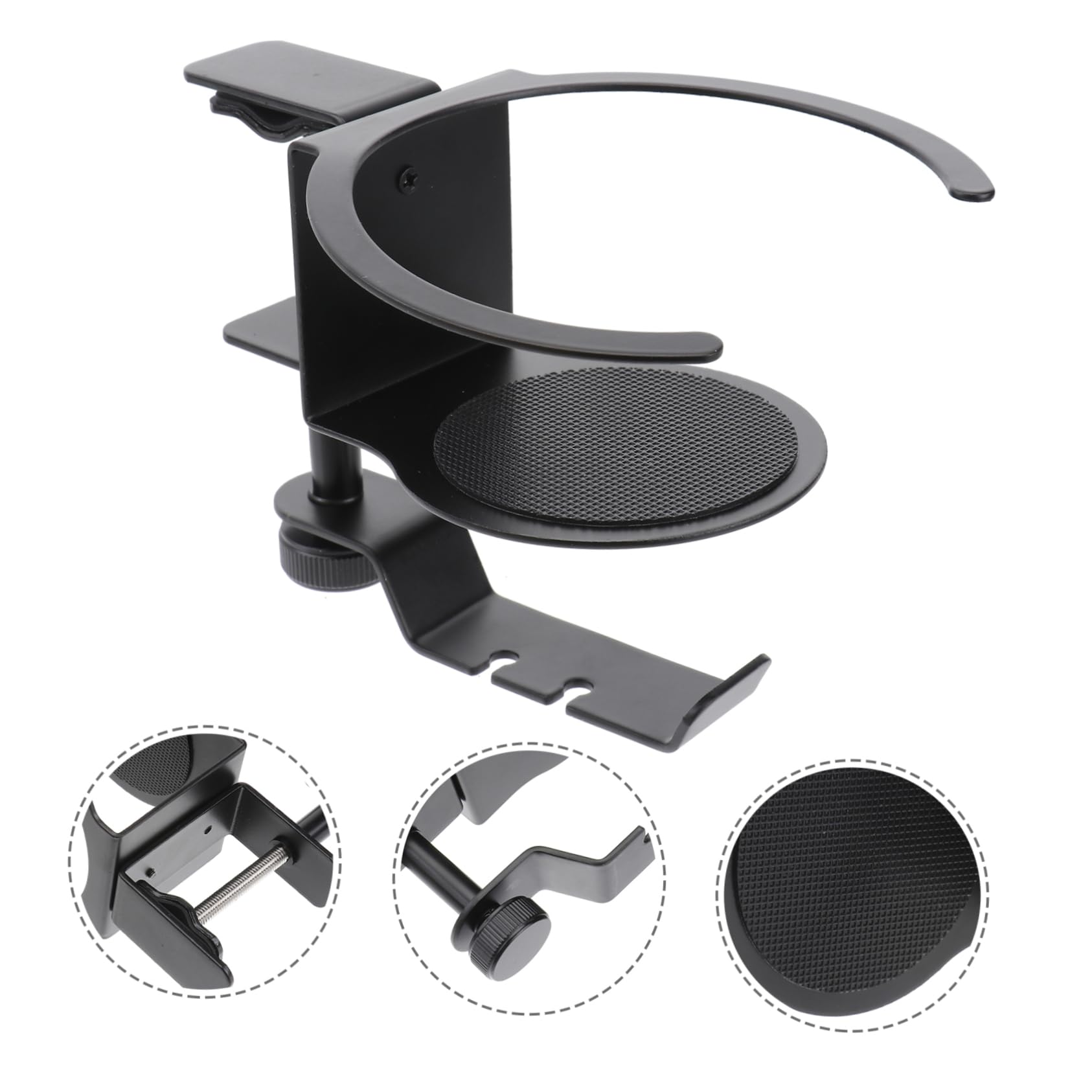 HEMOTON Headphone Stand with Cup Holder - Premium Headset Hanger & Earphone Holder for Desk, Gaming Setup, Office, and Home Use