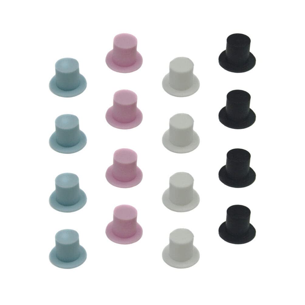 EXCEART 80pcs Mini Plastic Top Hats - Colorful Magician Hats for DIY Crafts, Kids Party Favors & Art Projects - Perfect for Costume Parties, Magic Shows, and School Events