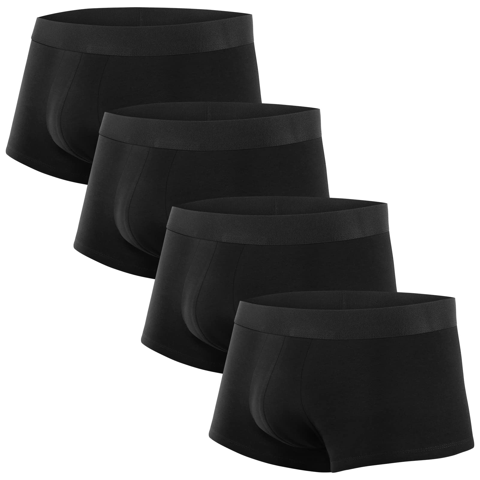 Natural Feelings Men's Underwear - 4-Pack Breathable Boxer Briefs with Pouch Support, 1.5