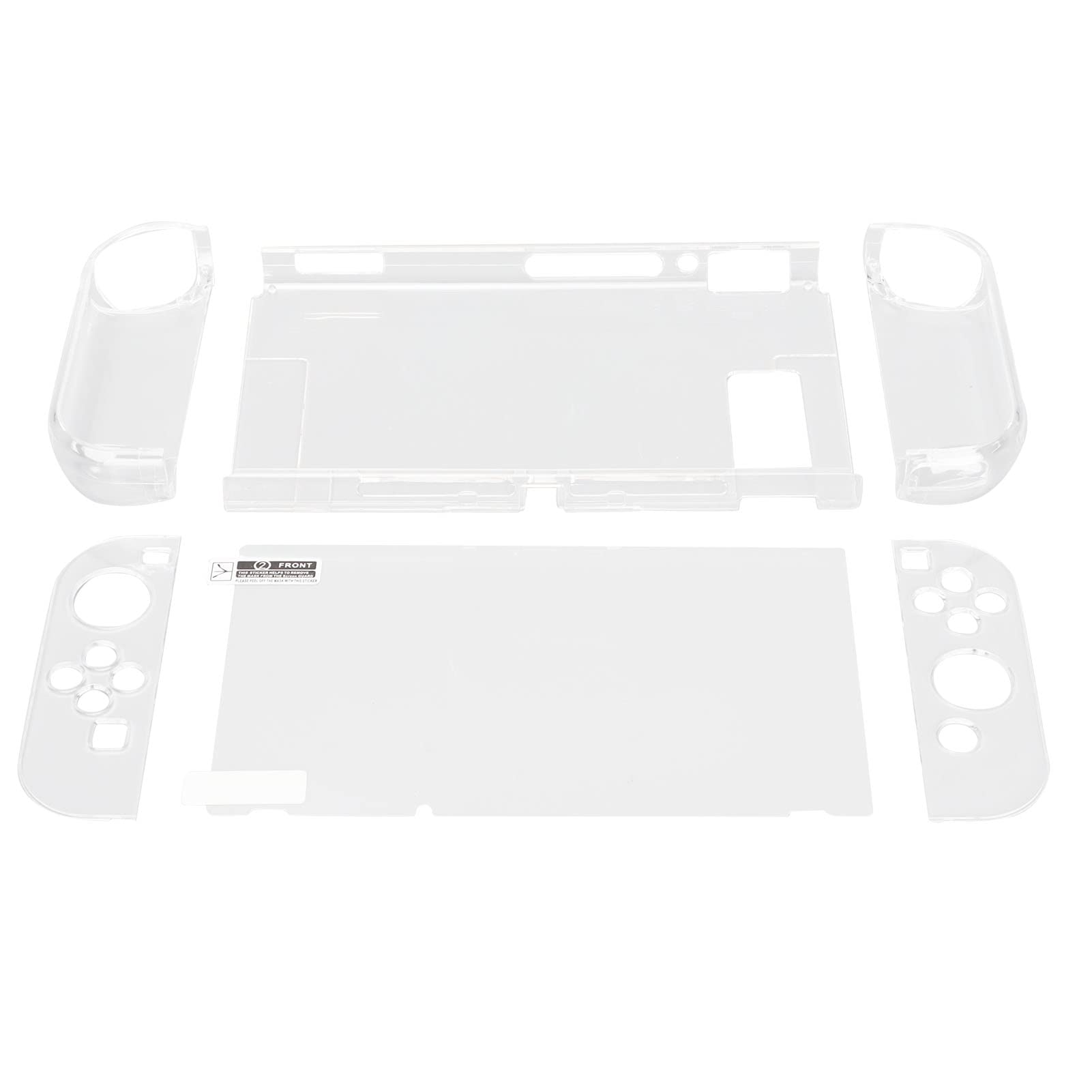 Tangxi Transparent Thin Protective Cover for Nintendo Switch Console - Dockable Gamepad Shell Case for Switch Controller | Perfect for Gaming, Travel & Home Entertainment