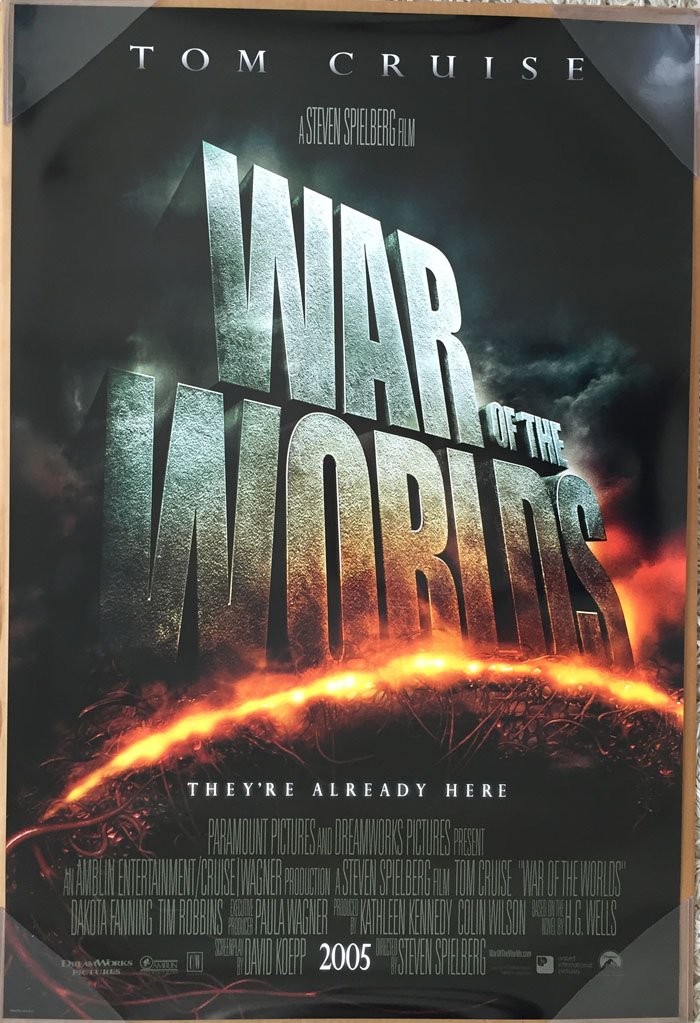 Original Double-Sided Movie Poster - War of the Worlds (27x40 inches) with Tom Cruise - Perfect for Home Theater Decor & Sci-Fi Fan Collections