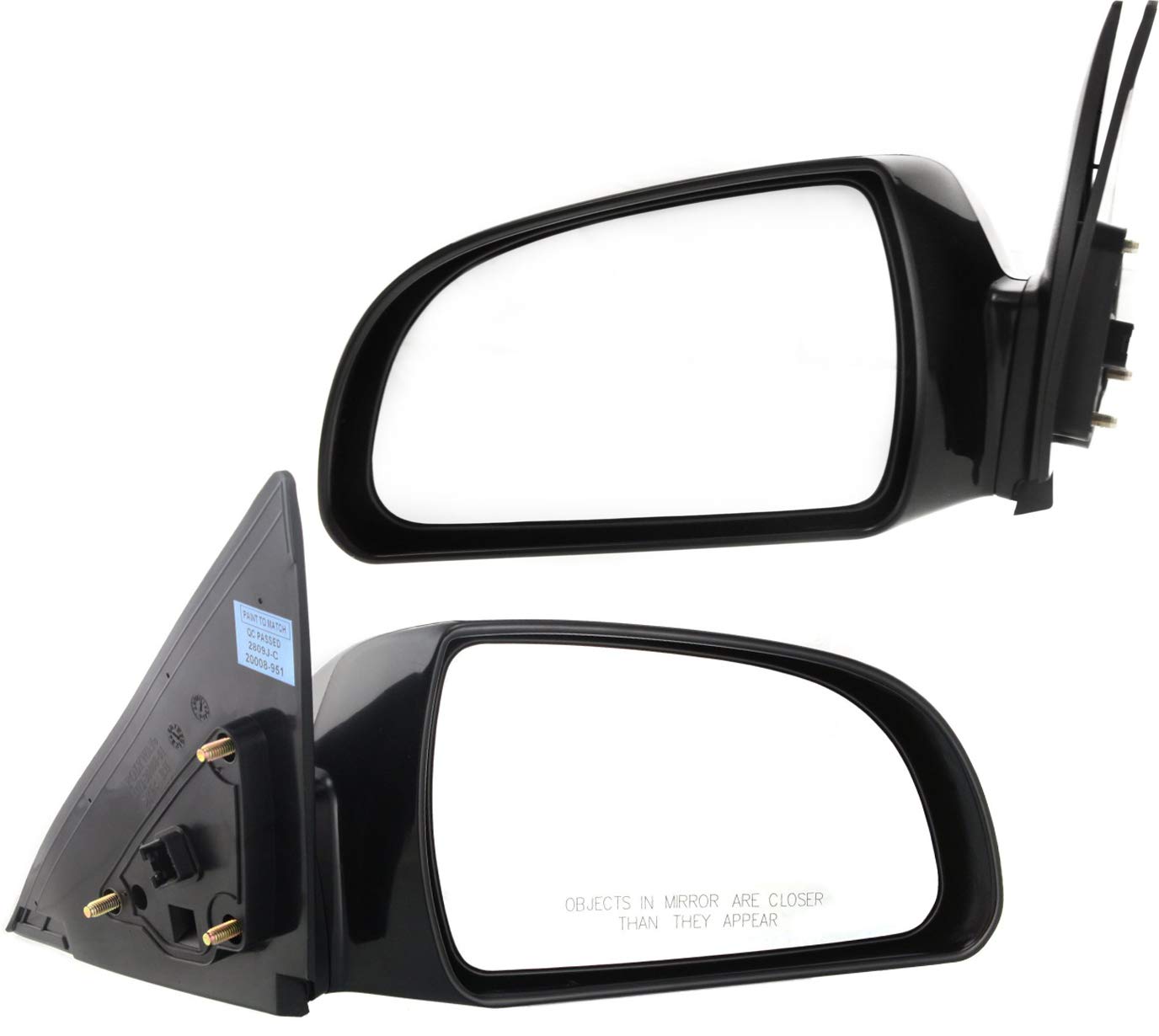 Kool Vue Power Heated Side Mirrors for 2006-2010 Hyundai Sonata - Driver & Passenger Side, Paintable - Defrost & Improve Visibility in Cold Weather