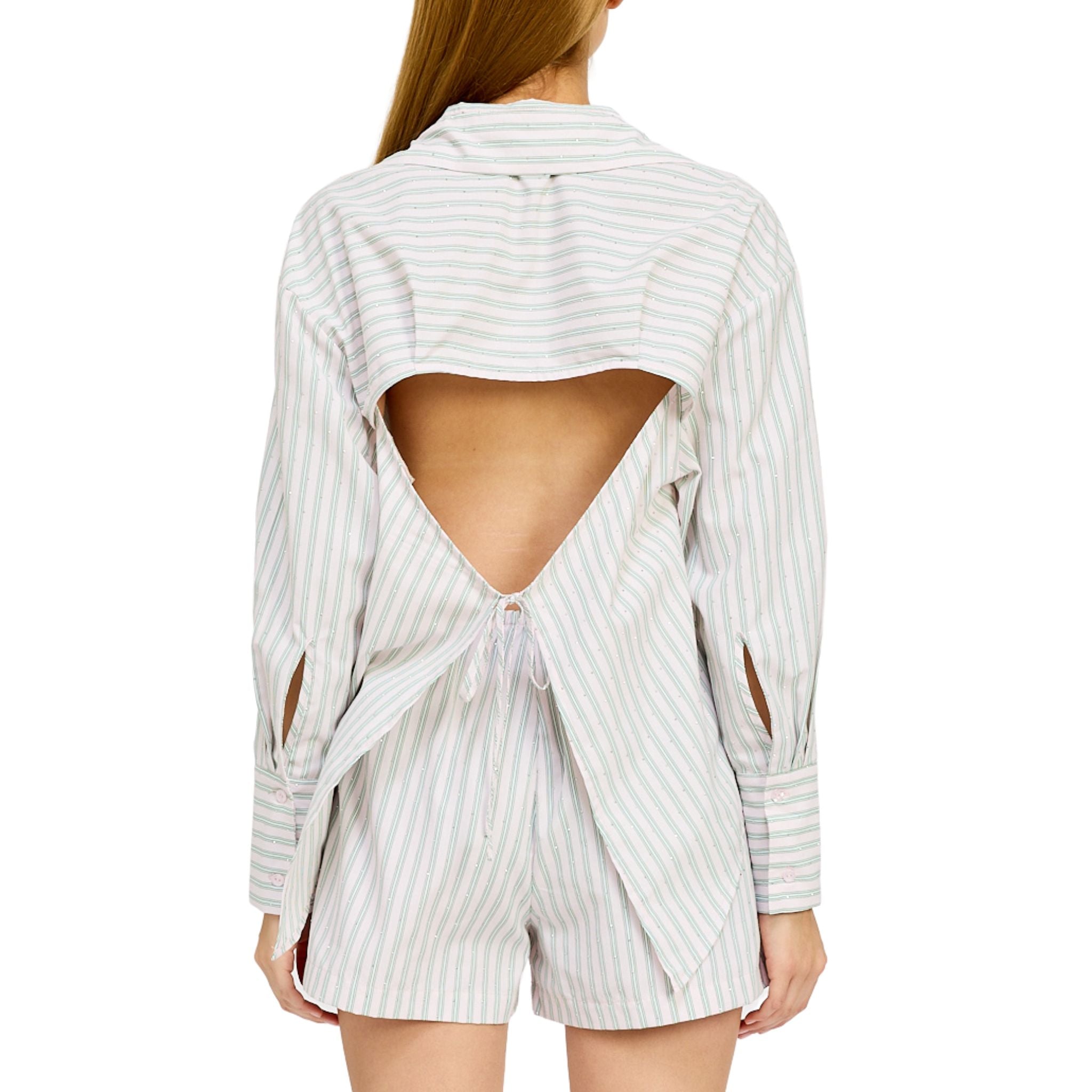 Haisley Stripe Fitted Shirt for Women - Slim Fit Button Down Shirt with Long Sleeves - Casual & Office Wear - Perfect for Work, Date Night & Business Meetings