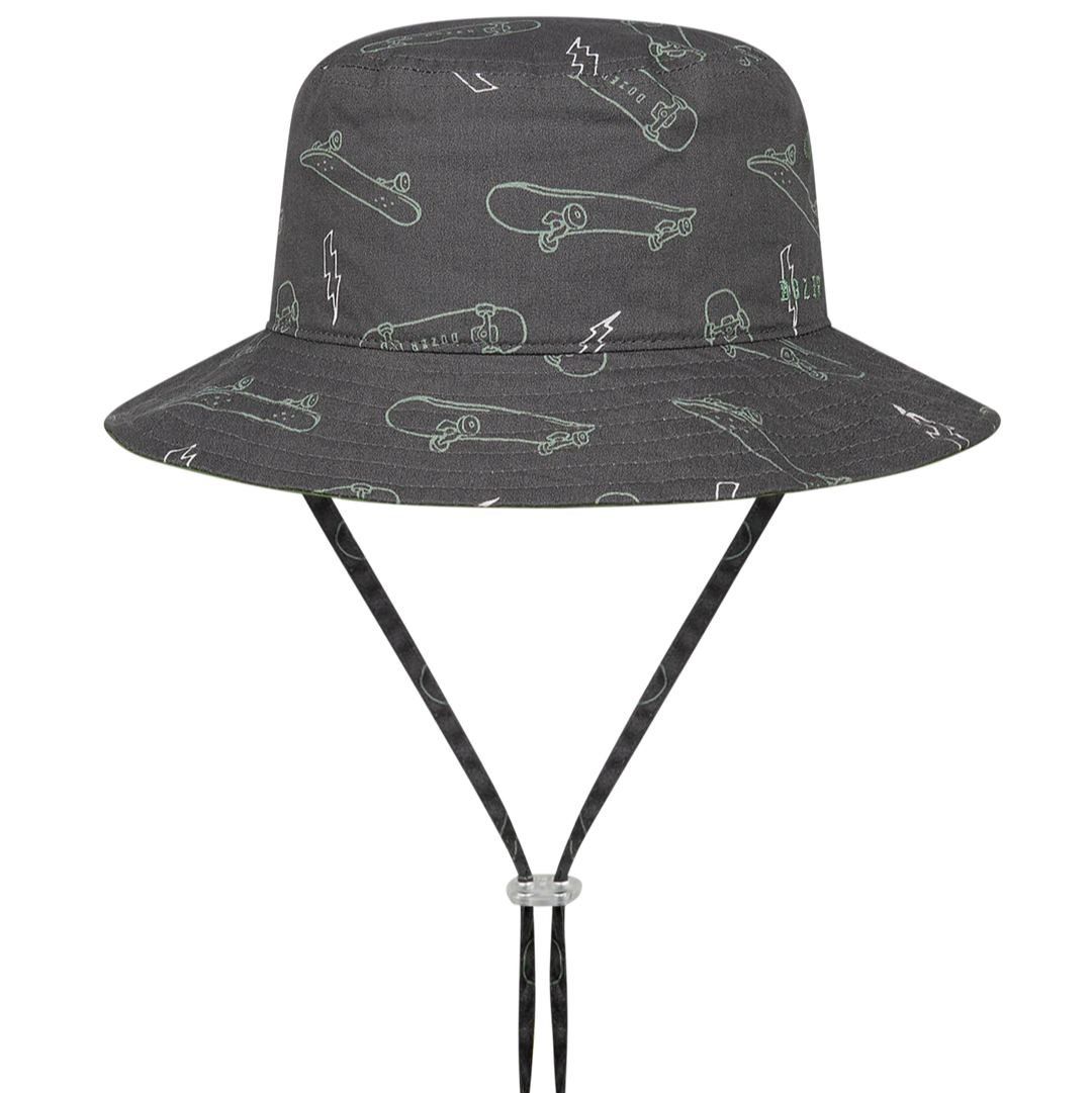 Millymook Charcoal Gawler Bucket Hat for Women - Stylish Summer Sun Hat with Wide Brim for Outdoor, Beach, Fishing & Travel - UPF 50+ UV Protection