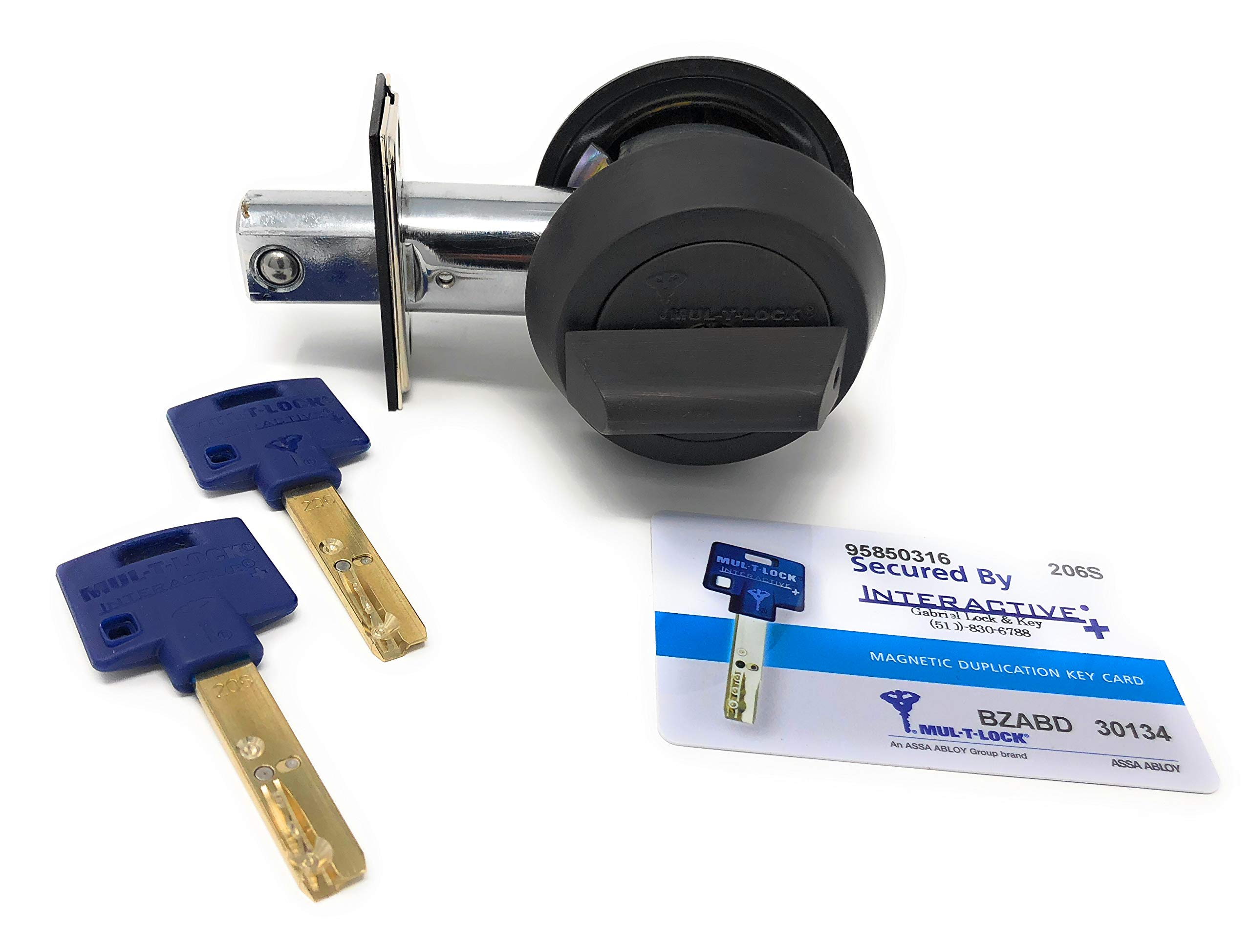 Mul-T-Lock Hercular Single Cylinder Deadbolt with Thumb Turn - Oil Rubbed Bronze Finish | High Security Door Lock for Home & Business | Perfect for Front Doors, Back Doors & Office Entrances