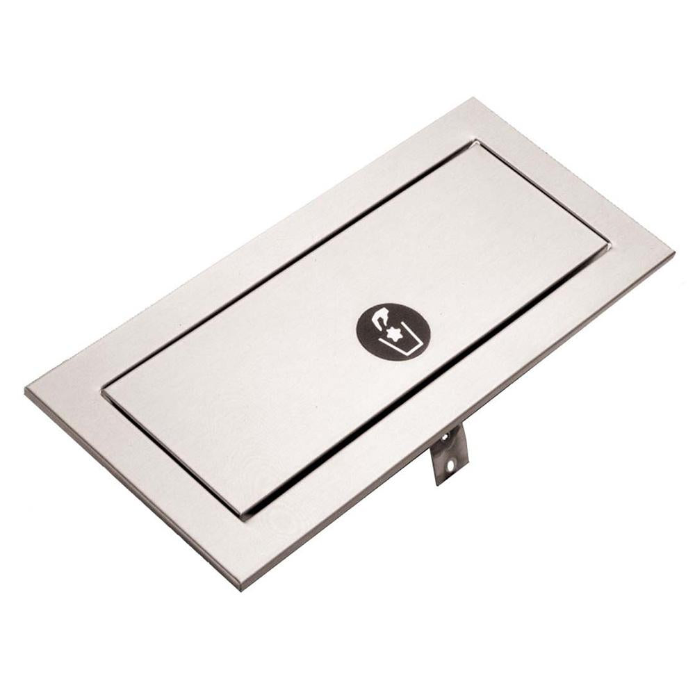 Bobrick B527 TrimLine Series Counter Top Waste Disposal Door - Satin Finish | Durable Commercial Trash Receptacle for Restaurants, Offices & Public Spaces
