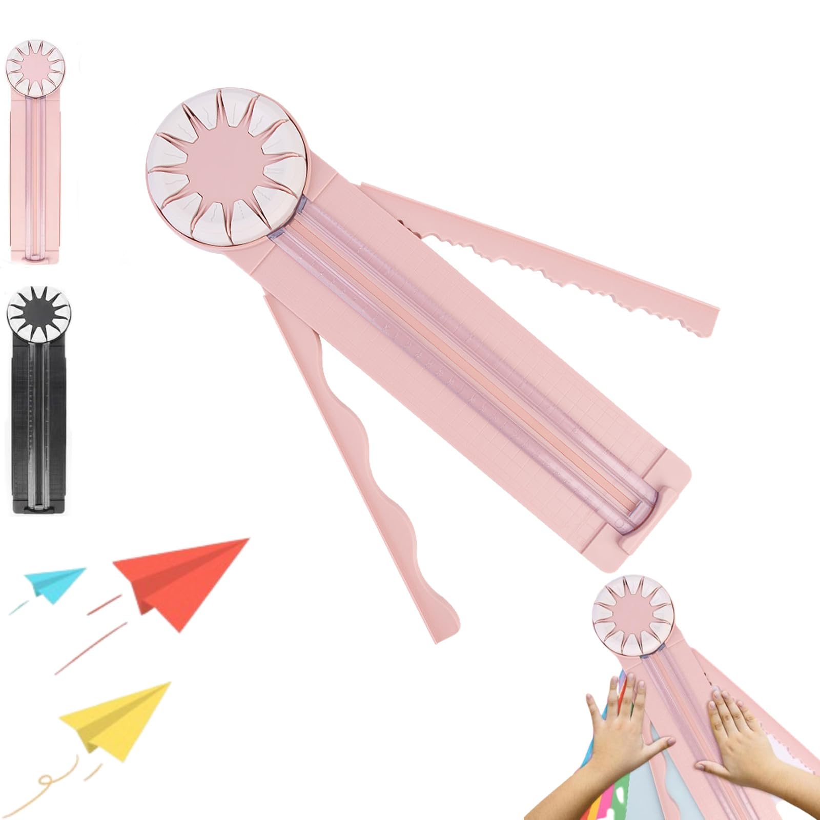 12-in-1 Multifunctional Paper Craft Edge Cutter Machine with Measurements - Perfect for Scrapbooking, Photo Cards, Gift Wrapping & DIY Projects