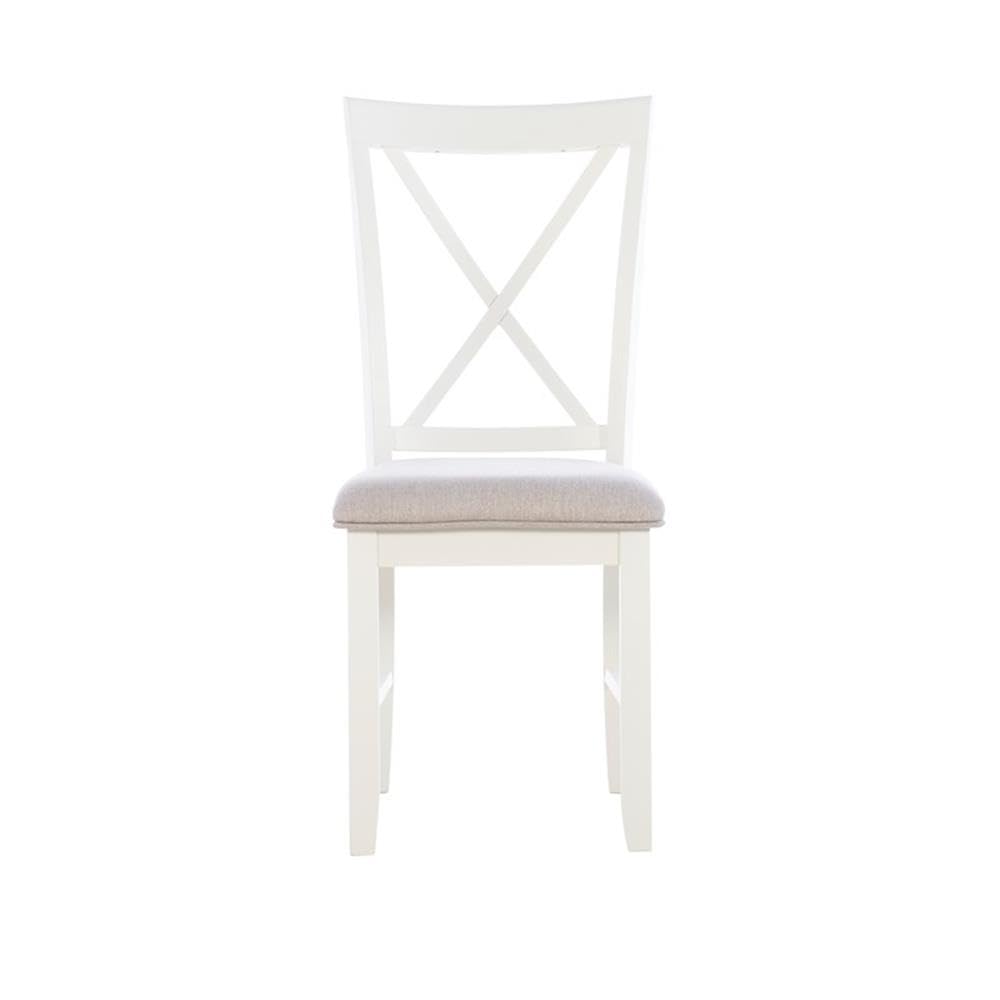 Powell Linon Jane Wood Set of 2 Gray Dining Side Chairs - Perfect for Kitchen, Dining Room & Small Spaces