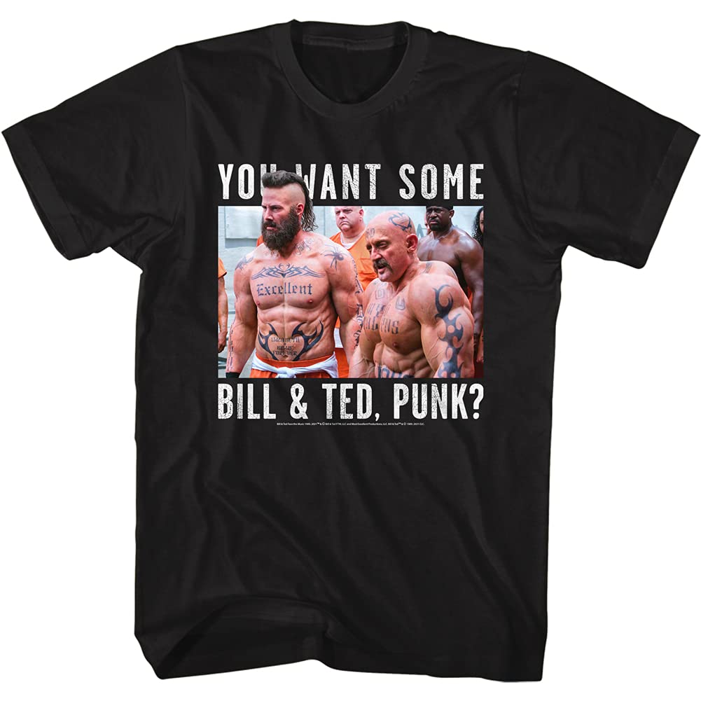 Bill & Ted Face The Music Movie Punk Graphic T-Shirt | American Classics Adult Short Sleeve Tee | Perfect for Movie Fans, Cosplay & Casual Wear