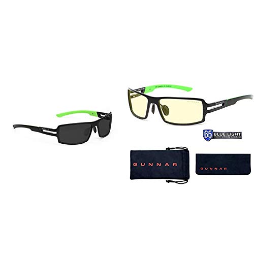 1. Gunnar RPG Razer Edition Gaming Glasses - 90% Blue Light Blocking, Onyx Frame with Sun Tint - Reduce Eye Strain for PC Gaming & Screen Use   2. Gunnar RPG Razer Edition Gaming Glasses - 65% Blue Light Blocking, Onyx Frame with Amber Tint - Comfort for Long Gaming Sessions & Computer Work
