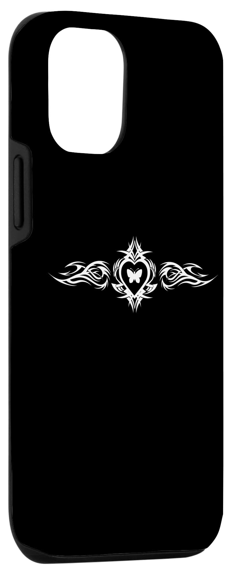 iPhone 12/12 Pro Case - Butterfly Heart Tattoo Design | Fairycore Y2K Aesthetic | Trendy Grunge Egirl Style | Protective Phone Cover for Daily Use, School & Travel
