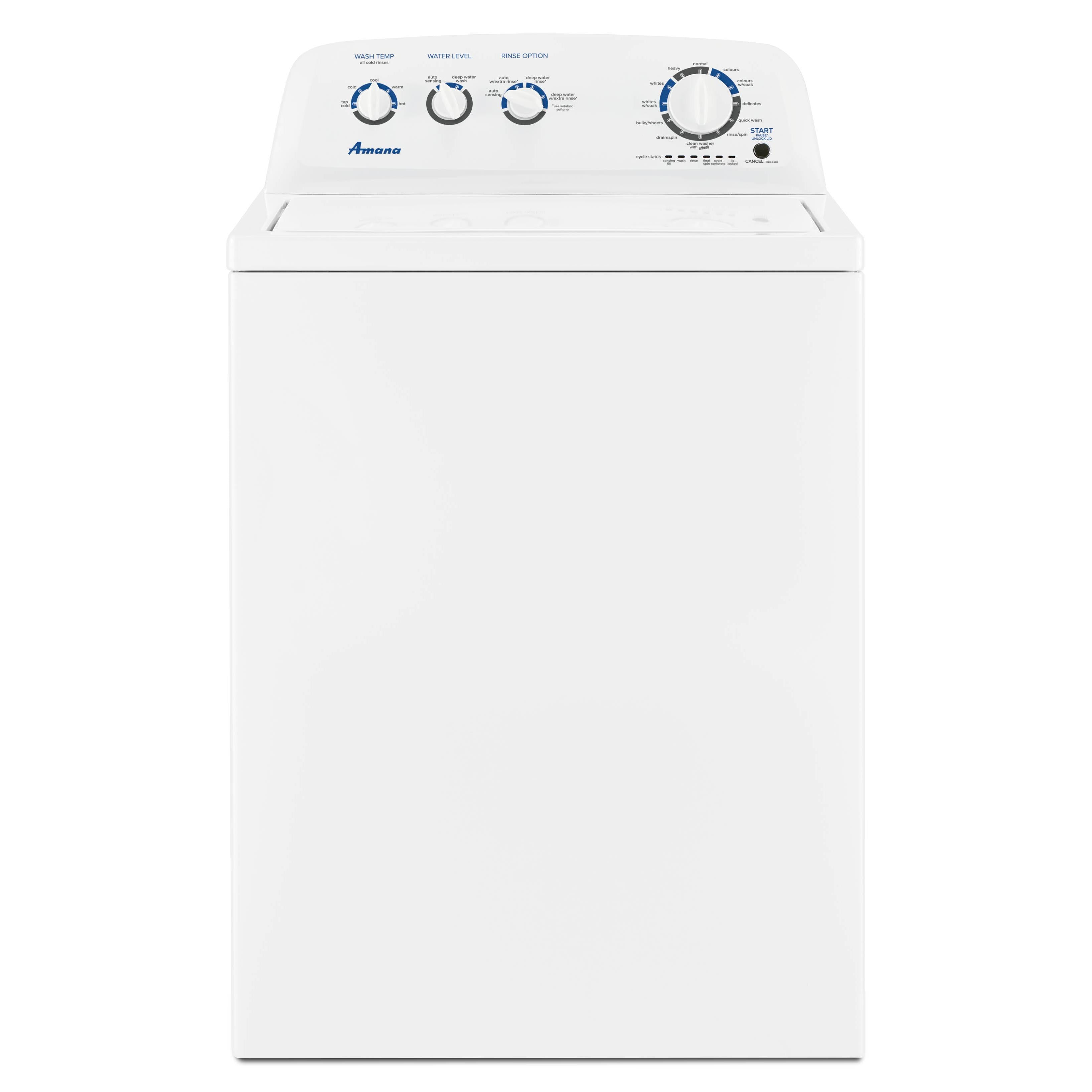 Amana 4.4 cu. ft. Top Load Washer NTW4519JW - Large Capacity Washing Machine for Family Laundry, Perfect for Home, Apartment & Laundromat Use