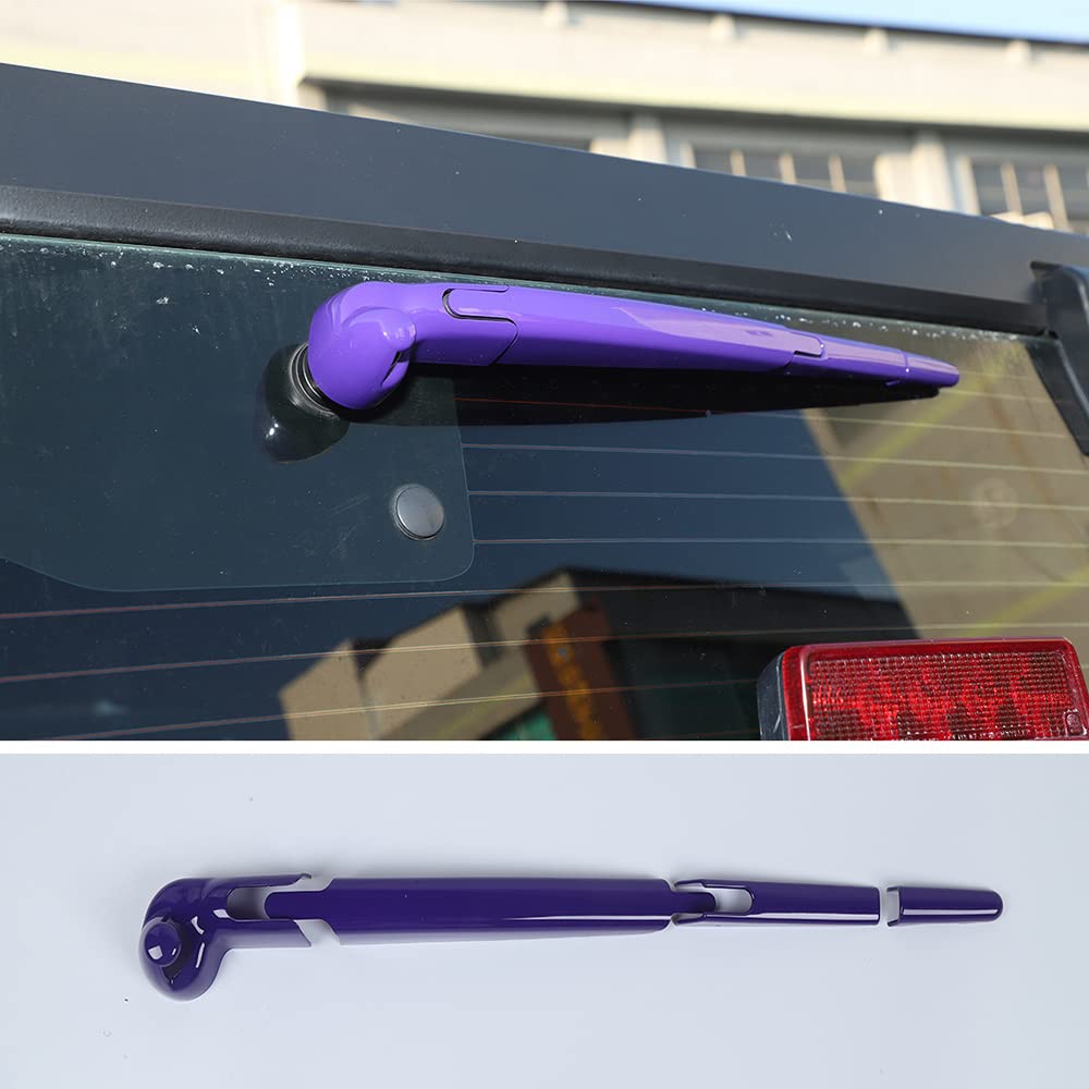 ABS Rear Windshield Wiper Blade Cover Trim for 2007-2017 Jeep Wrangler JK - Exterior Car Accessories & Decorative Upgrade - Perfect for Off-Roading, Car Shows & Daily Driving Protection