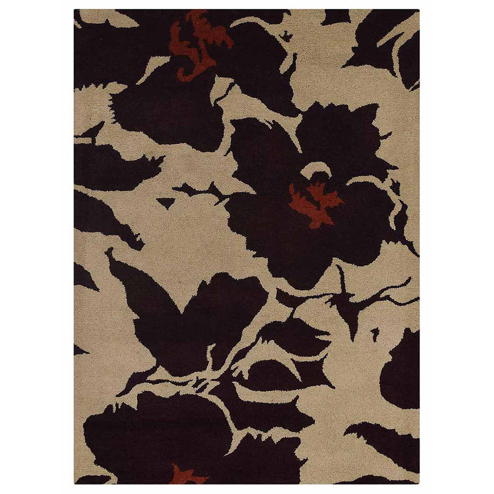 Spider Flower Hand Tufted Rug - Soft Bohemian Area Rug for Living Room, Bedroom & Nursery - Non-Slip Modern Home Decor