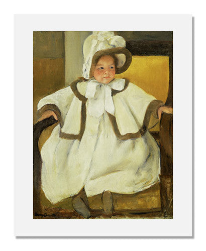 Mary Stevenson Cassatt Art Print - Ellen Mary in a White Coat Painting Reproduction | Home & Office Wall Decor, Gift for Art Lovers