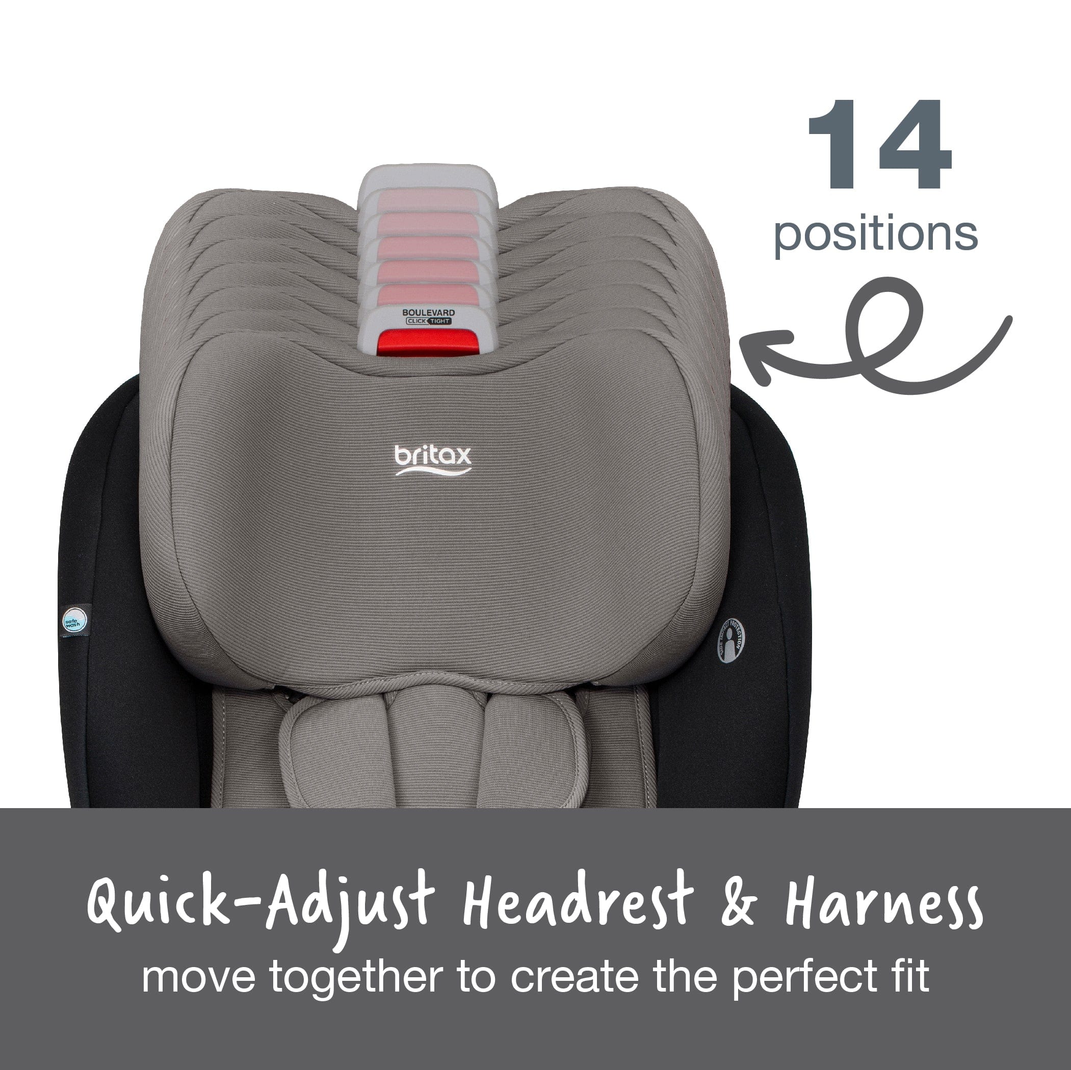 Britax Boulevard Clicktight Convertible Car Seat - SafeWash Fabric, Rear & Forward Facing for Infants to Toddlers (4-65 lbs) | Easy Installation & Machine Washable | Perfect for Family Travel & Daily Commute