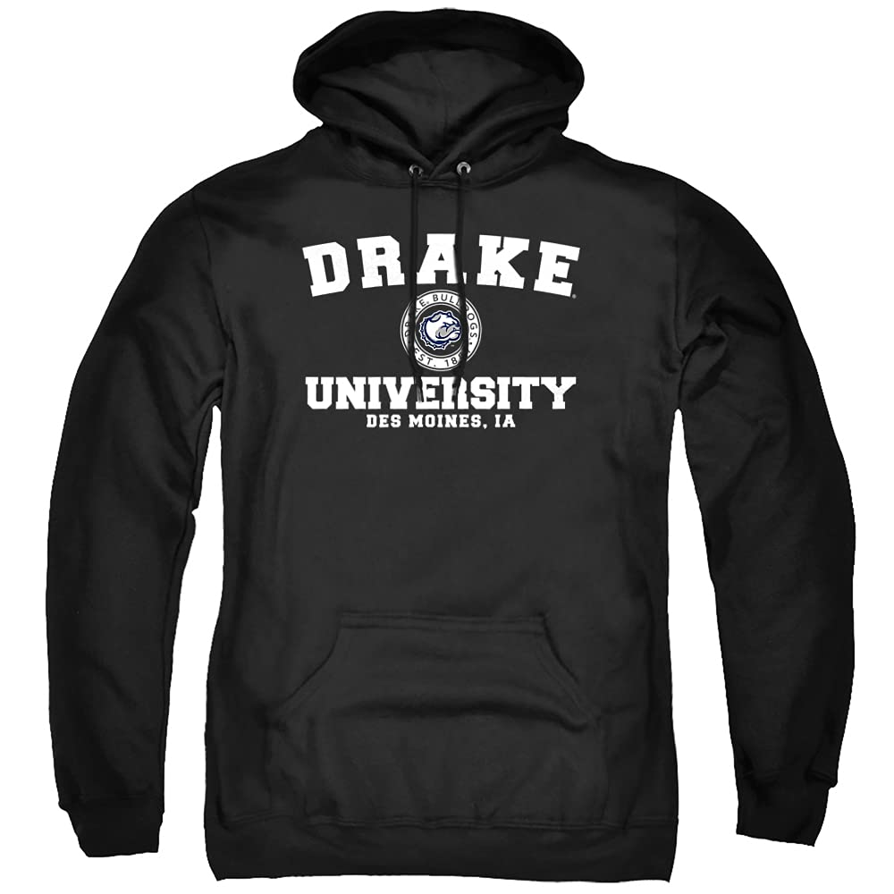 Drake University Official Logo Unisex Pullover Hoodie - Black, Small - Comfortable & Stylish College Apparel for Men & Women - Perfect for Campus, Gameday & Casual Wear