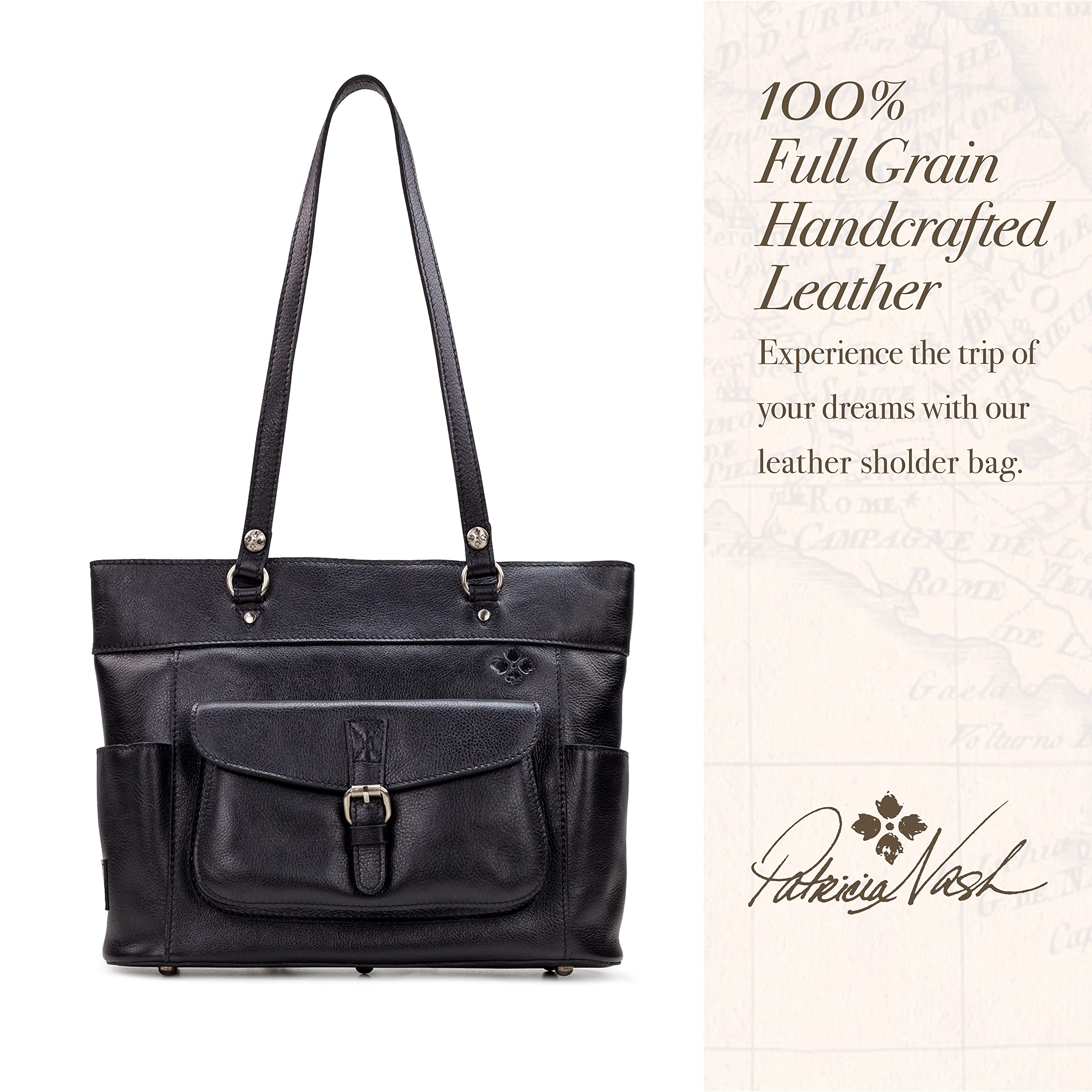 Patricia Nash Bolsena Tote Bag - Genuine Leather Women's Handbag, Stylish Crossbody Purse for Work, Travel & Everyday Use | Perfect Gift for Her