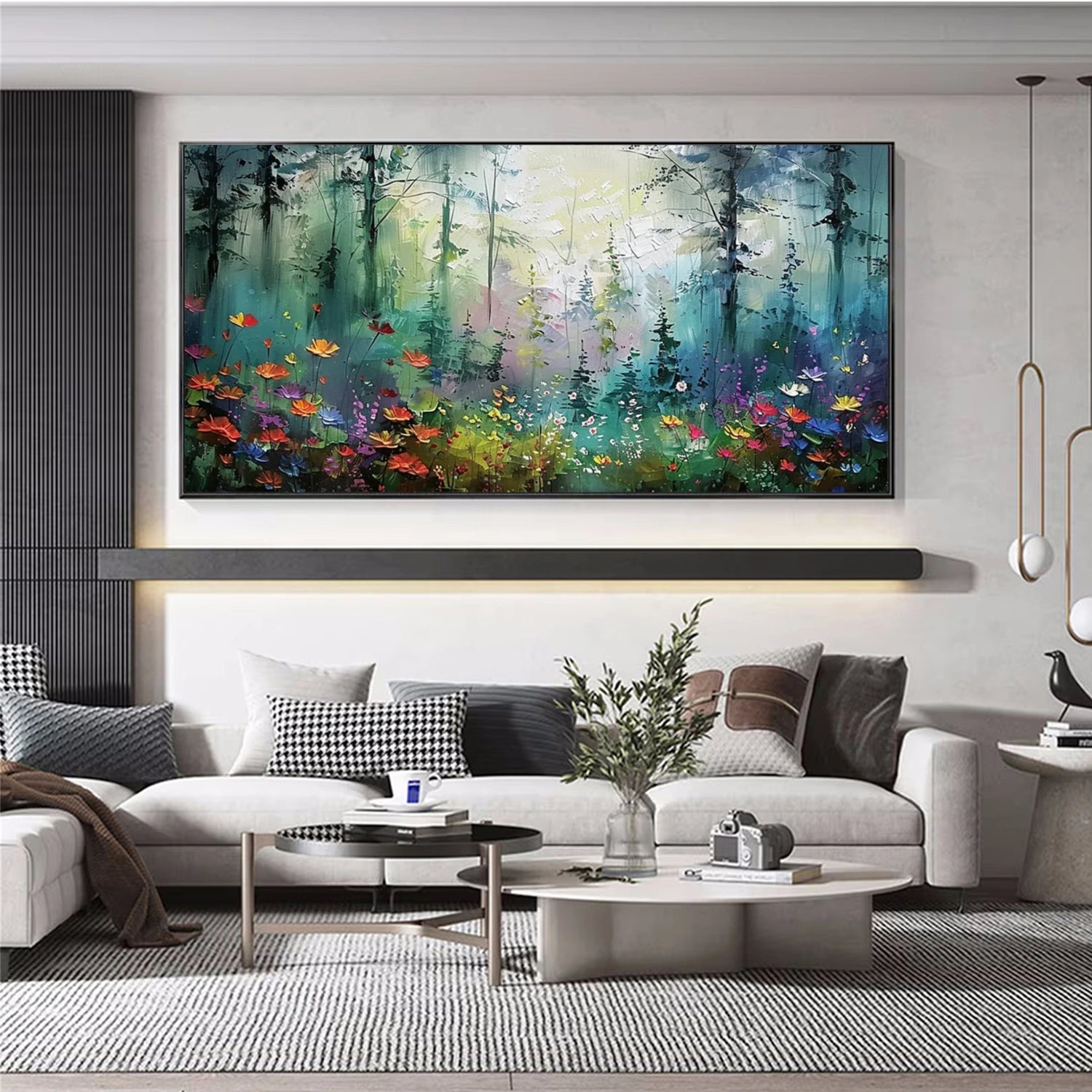 Beautiful Flower and Tree Painting #FT174 - Elegant Wall Art for Home, Office, and Living Room Decor