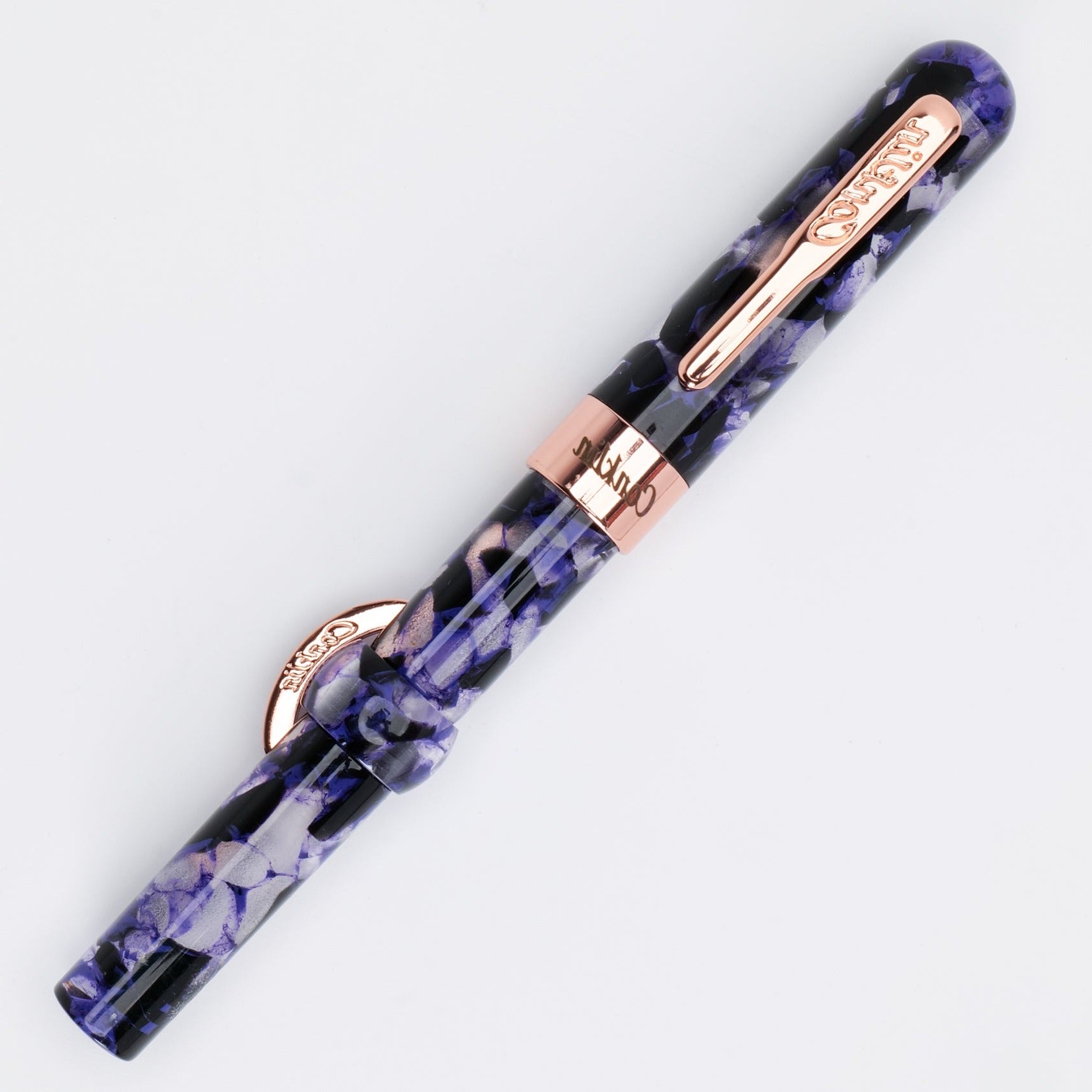 Conklin Mark Twain Crescent Filler Fountain Pen - Purple Fusion Limited Edition - Luxury Writing Pen for Calligraphy, Journaling & Gift Giving