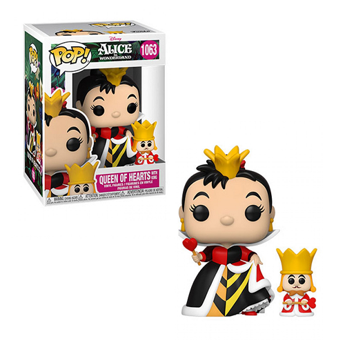 Funko Pop! Alice in Wonderland Queen of Hearts with King Vinyl Figure #1063 - Collectible Disney Movie Character for Fans & Home Decor