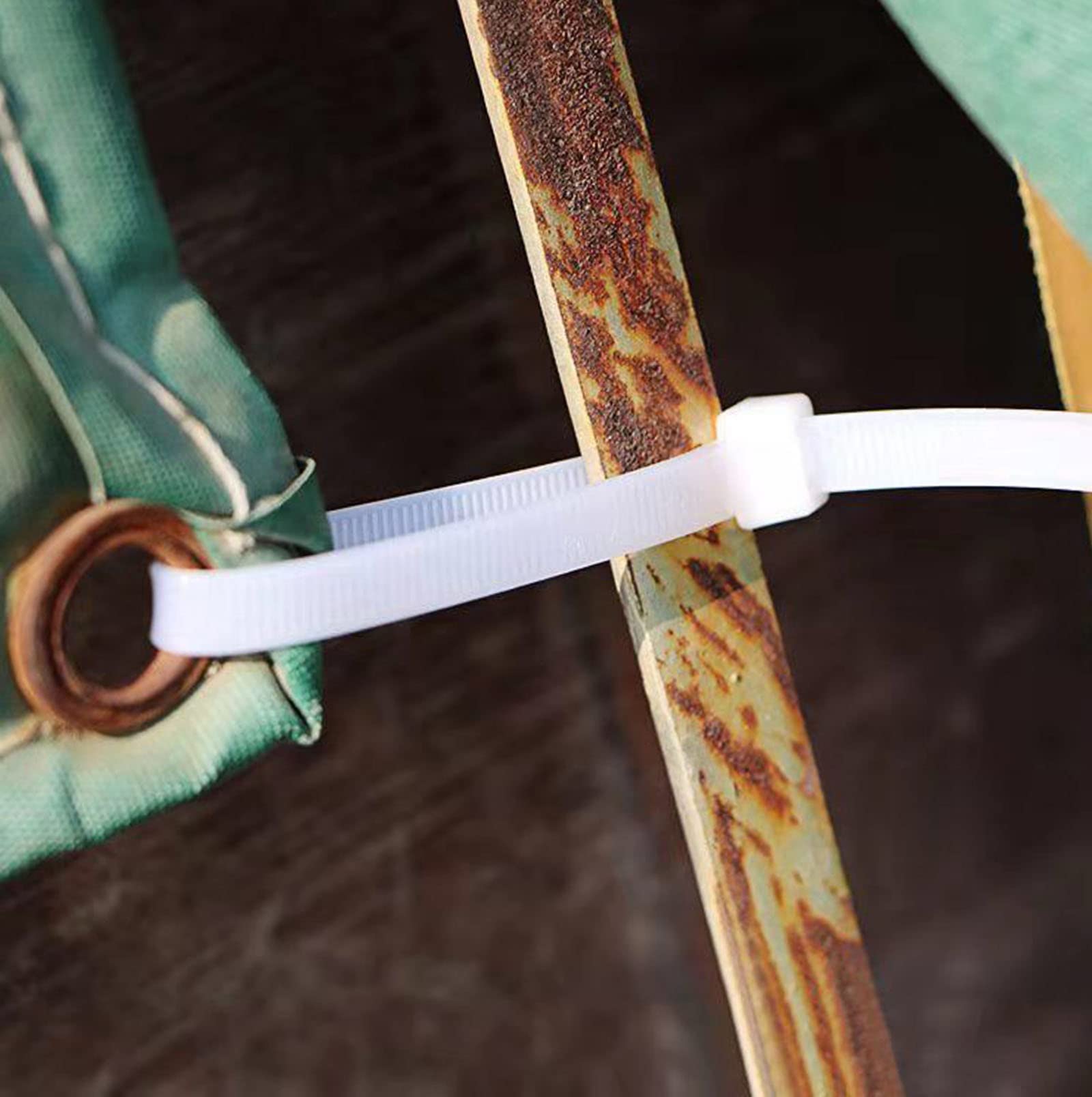 Heavy Duty 24 Inch Extra Large White Zip Ties - 50 Pack Industrial Strength Cable Ties for Outdoor Use | Secure Wires, Bundles, Fencing & Construction Projects