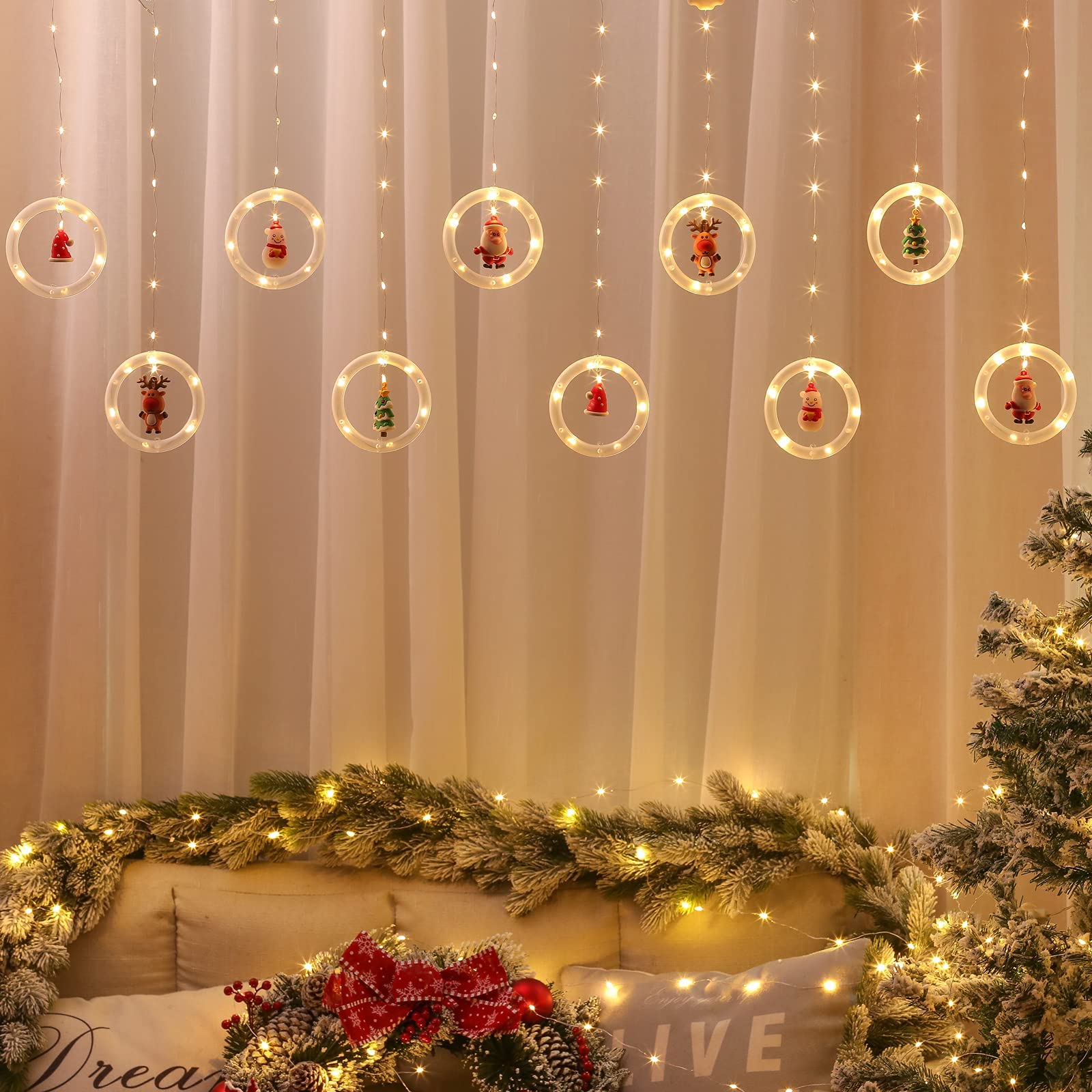 120 LED Christmas Lights - 9.84ft Warm Bubble Lights for Indoor/Outdoor Decor