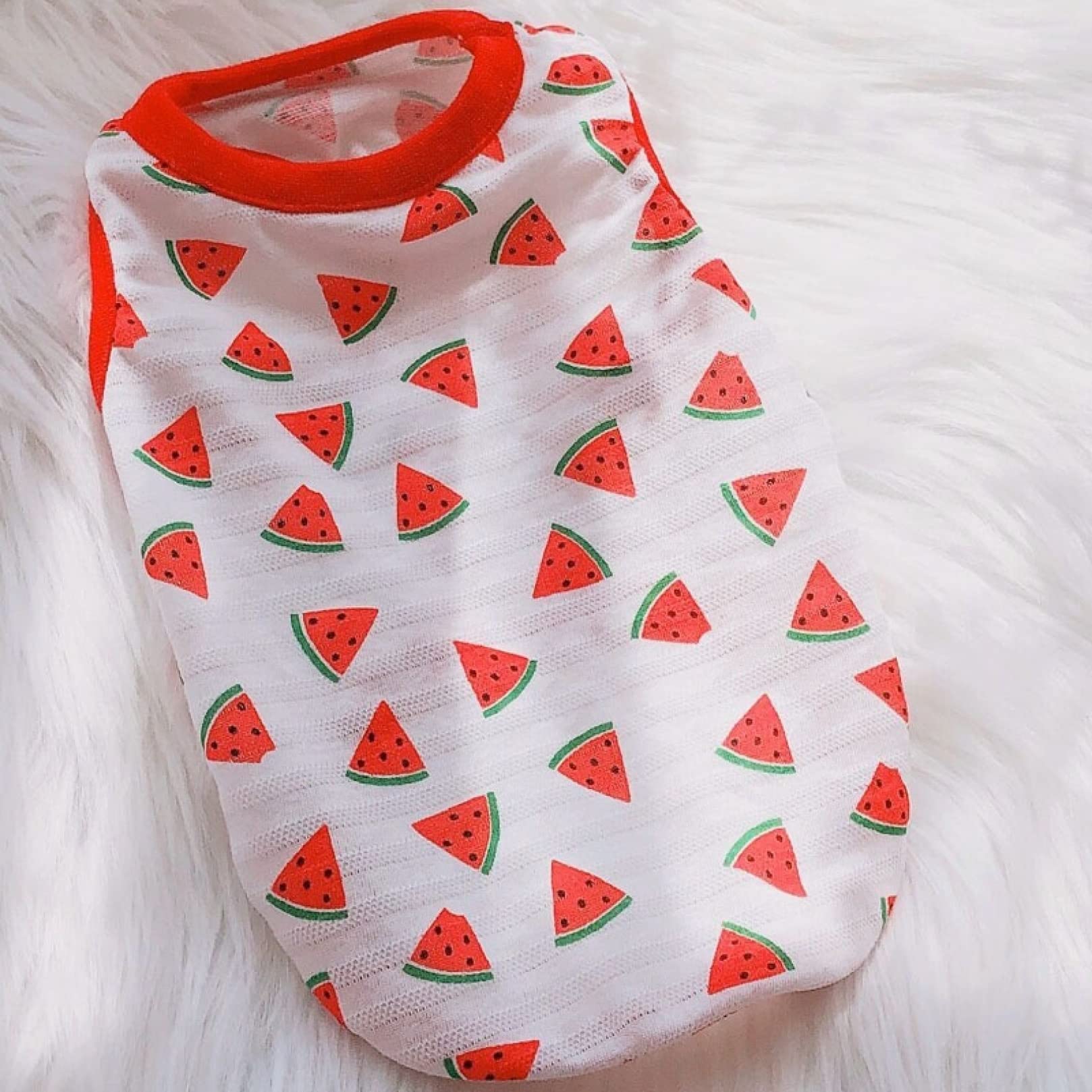 Breathable Summer Sleeveless Dog Shirt - Cute Fruit Print Pet Tank Top for Small Dogs | Comfortable & Lightweight Vest for Outdoor Walks & Playtime