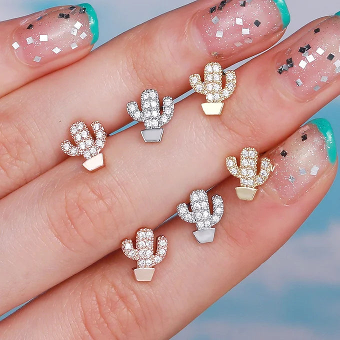 20G Cactus Conch Helix Piercing Stud - Surgical Steel Earring for Cartilage, Tragus, or Helix | Perfect for Everyday Wear, Parties, and Unique Style Statements