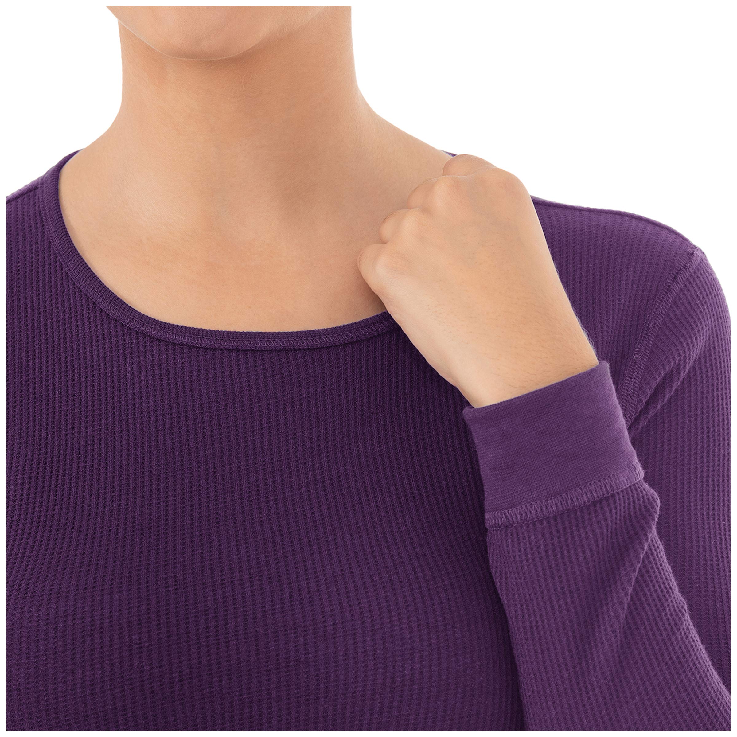 Fruit of the Loom Women's Micro Waffle Thermal Underwear Set - Soft & Warm Winter Base Layer for Cold Weather, Lounge & Sleepwear