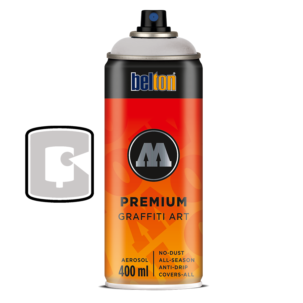 Premium Molotow Belton Spray Paint - 400ML, Pebble Grey | High-Quality Graffiti & Street Art Paint for Artists, DIY Projects & Home Decor