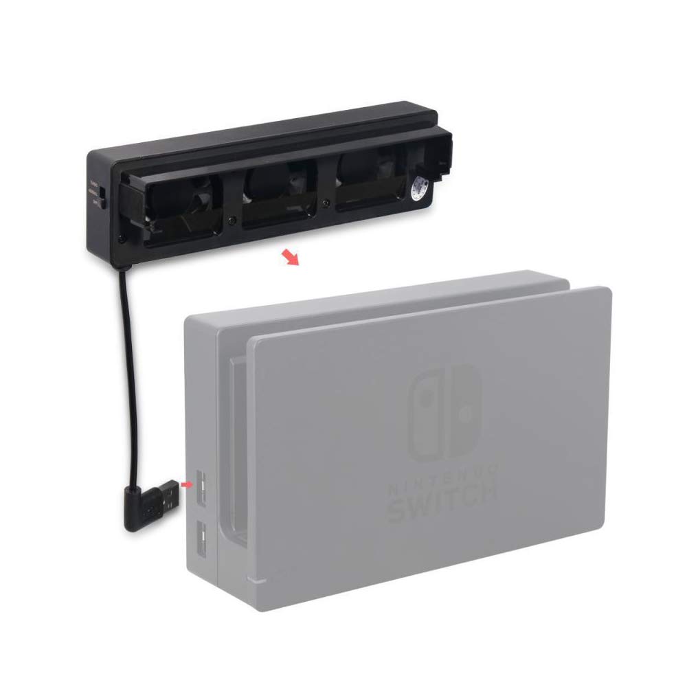 OSTENT 3-in-1 Cooling Fan Dock for Nintendo Switch - Portable Cooling System with Triple Fans for Switch/OLED/Lite - Prevent Overheating During Gaming Sessions