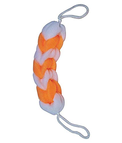 Premium Body Scrubber Sponge - Exfoliating Shower Loofah for Smooth Skin (Orange & White) - Ideal for Daily Skincare, Spa & Bath Routine