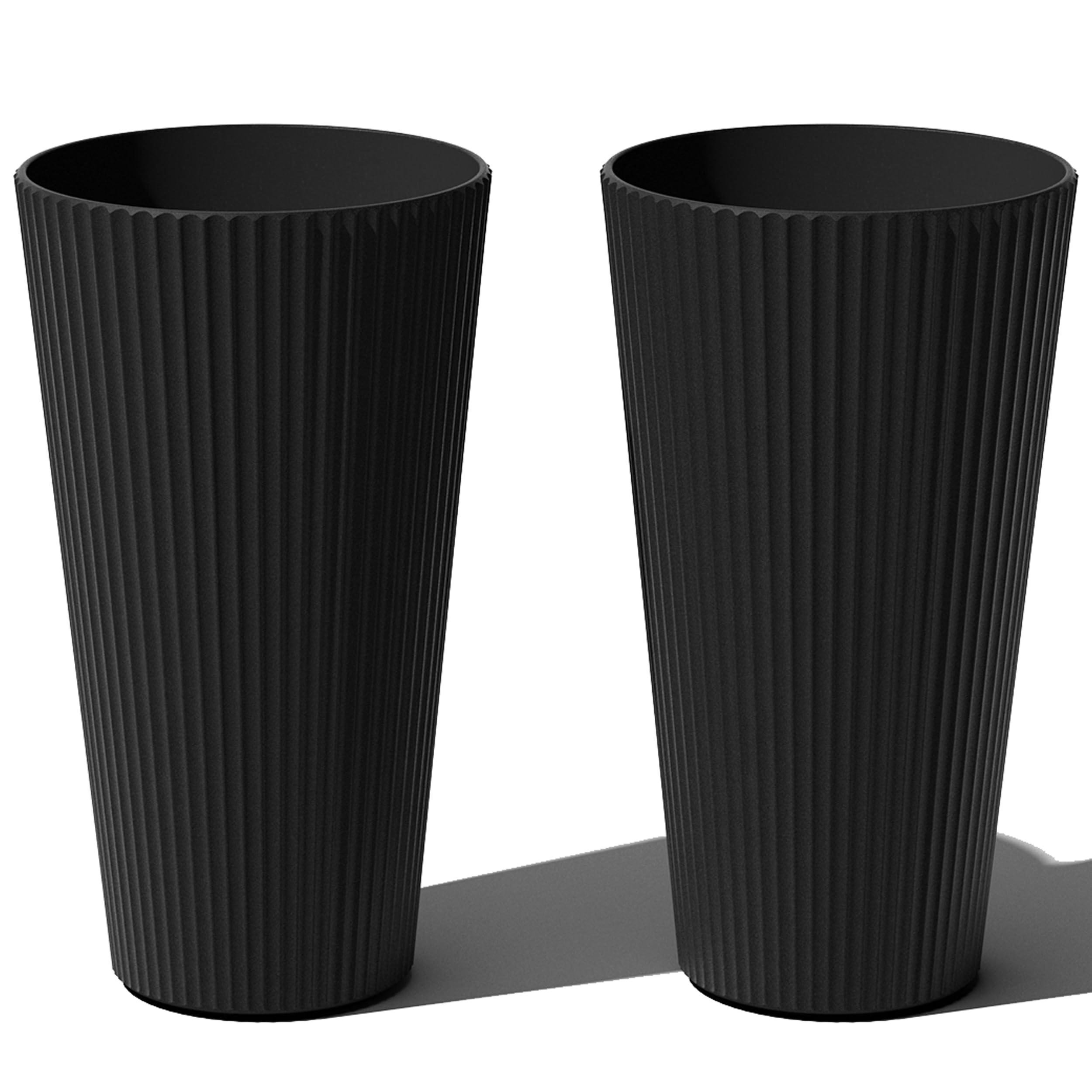 Veradek Demi Series Tall Planter - Modern Outdoor Garden Decor for Porch, Patio & Backyard | Durable Plastic-Concrete Material | Perfect for Tall Plants, Ornamental Grasses & Small Trees | Weather-Resistant Planter Box for Year-Round Gardening
